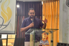 Ministering at Jesus Hand Revival Ministries in Colombo, Sri Lanka